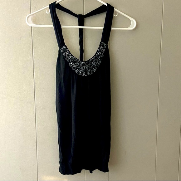 EXPRESS LOT rhinestone/cold shoulder/embellished bling tanks LOT OF 2 - Picture 5 of 9